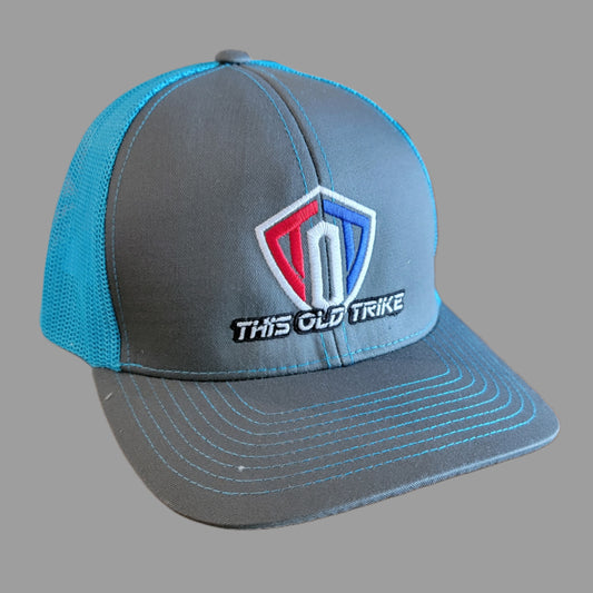 Graphite/Aqua This Old Trike Hat